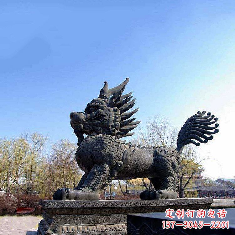 烟台古典麒麟雕塑,精美绝伦