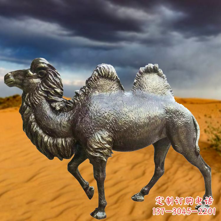 烟台仿铜玻璃钢骆驼雕塑