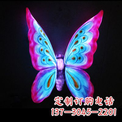 烟台仿真蝴蝶_大号粉色发光款73x50x30