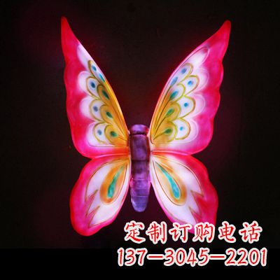 烟台仿真蝴蝶_大号红色发光款70x50x30