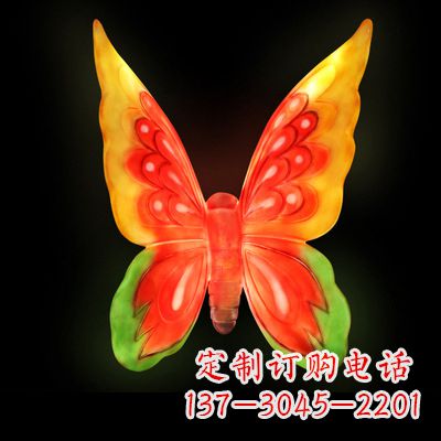 烟台仿真蝴蝶_大号黄色发光款73x50x30