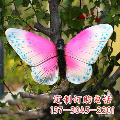 烟台仿真蝴蝶_粉红色款40x42x13