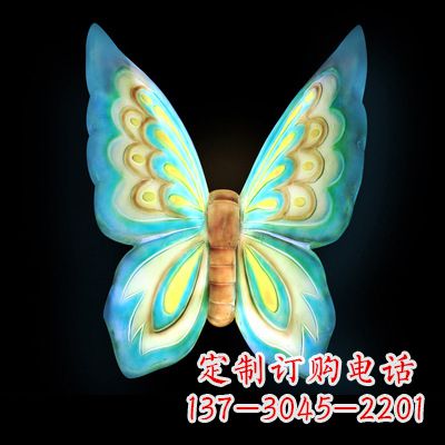 烟台仿真蝴蝶_大号蓝色发光款73x50x30