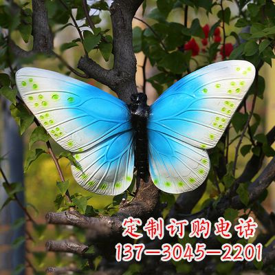 烟台仿真蝴蝶_蓝白色款40x42x13