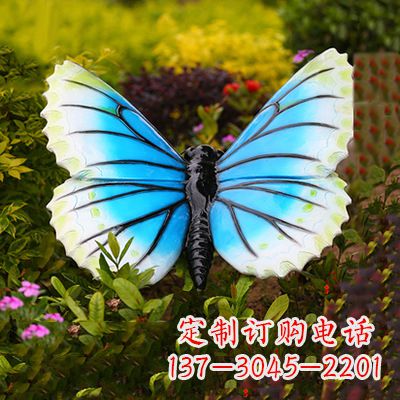 烟台仿真蝴蝶_蓝白色款60x68x35