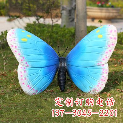 烟台仿真蝴蝶_蓝白色款35x65x42