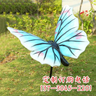 烟台仿真蝴蝶_浅蓝白色款80x76x40