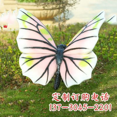 烟台仿真蝴蝶_浅粉白色款80x76x40