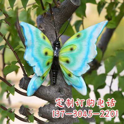 烟台仿真蝴蝶_小号湖蓝色17x17x10