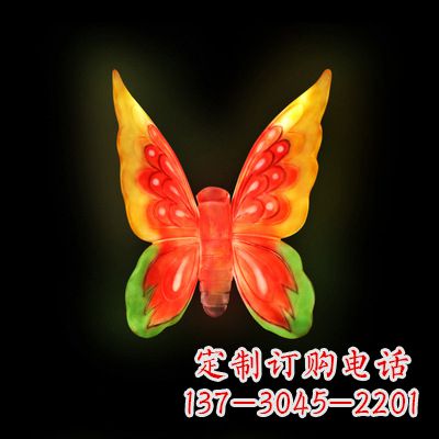 烟台仿真蝴蝶_小号黄色发光款37x48x20