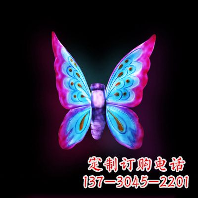 烟台仿真蝴蝶_小号粉色发光款37x48x20