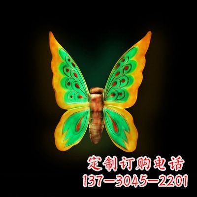 烟台仿真蝴蝶_小号绿色发光款37x48x20