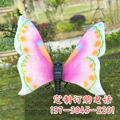 烟台仿真蝴蝶_紫白色款105x100x80