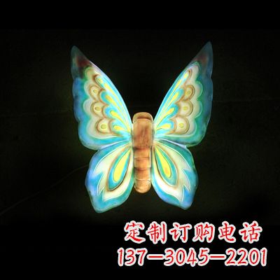 烟台仿真蝴蝶_小号蓝色发光款37x48x20