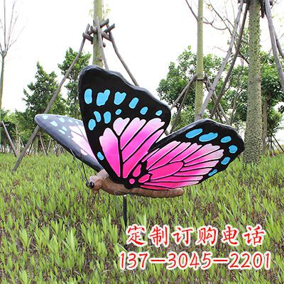 烟台仿真蝴蝶_紫蓝黑款100x95x60