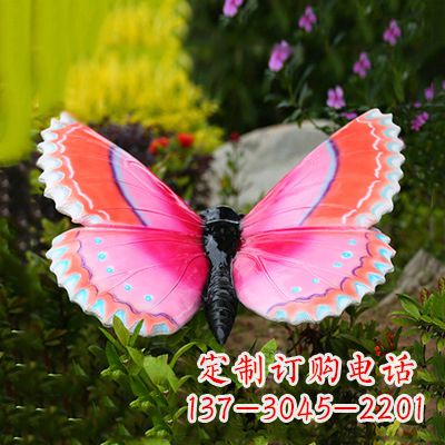 烟台仿真蝴蝶_紫红色款80x68x35