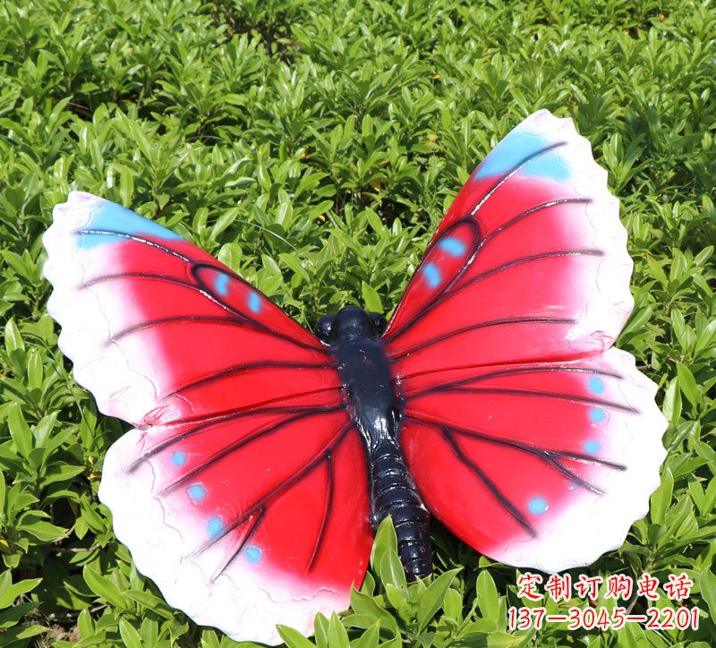 烟台仿真蝴蝶彩绘动物雕塑摆件