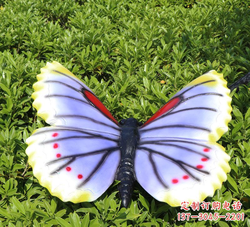 烟台仿真蝴蝶园林草地绘动物雕塑