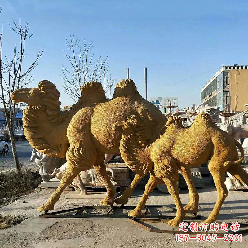 烟台仿真骆驼玻璃钢雕塑