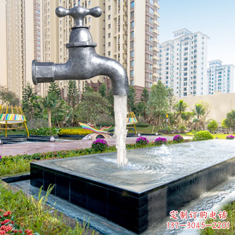 烟台仿真水龙头流水喷泉雕塑