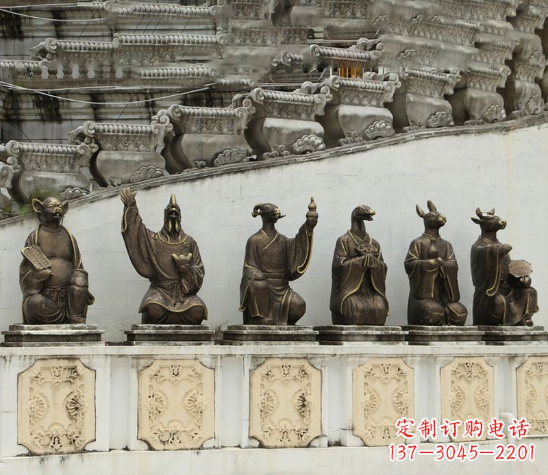 烟台十二生肖铜雕塑定制