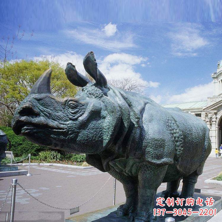 烟台高端犀牛铜雕艺术品