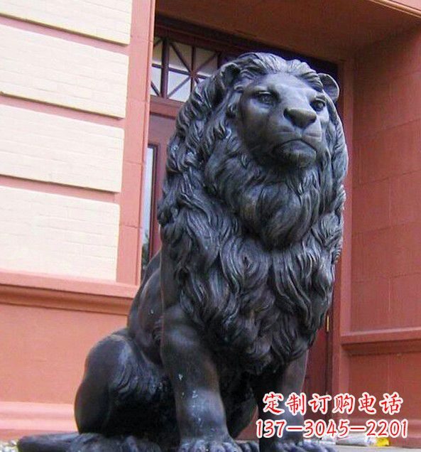 烟台非洲狮子铜雕塑精美雕刻,精美绝伦