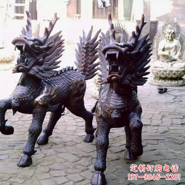 烟台麒麟雕塑——标志着繁荣与和谐的象征