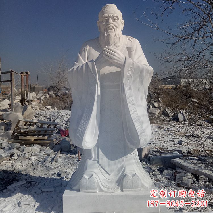 烟台夫子庙孔子青铜雕像