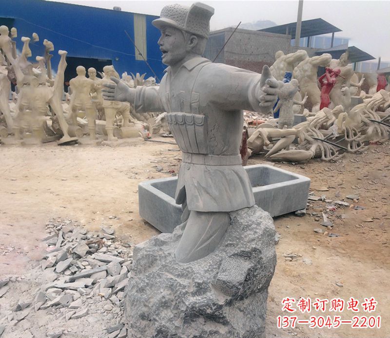烟台中领雕塑荣誉历史革命先驱黄继光石雕