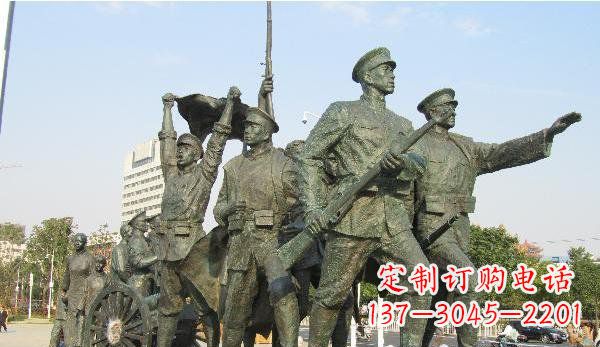烟台纪念革命先烈的战士雕塑