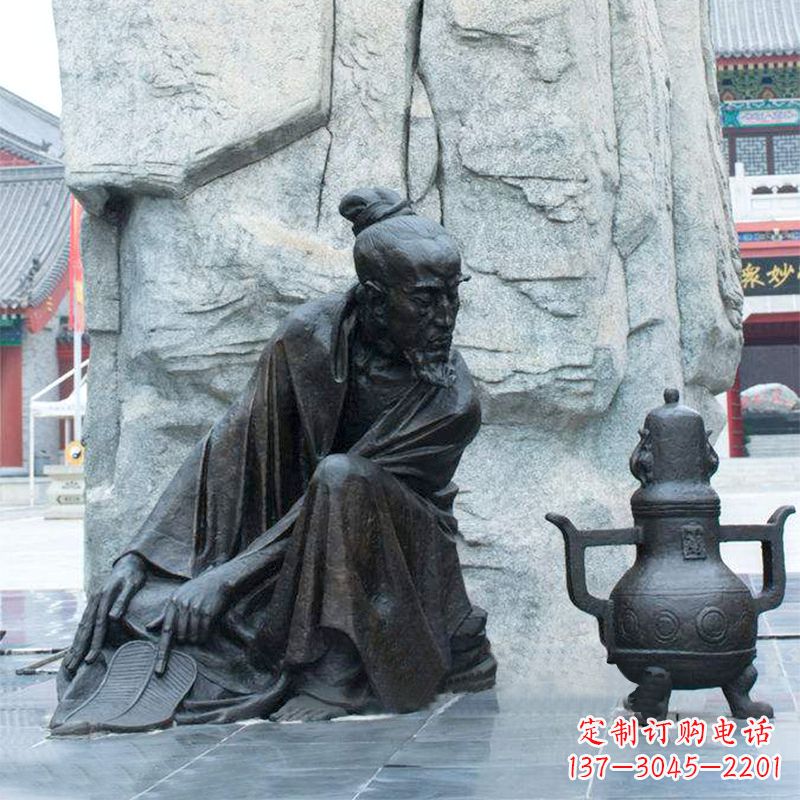 烟台中国医史传承葛洪炼丹情景雕塑