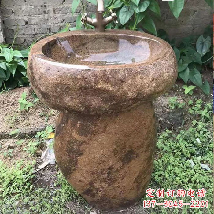 烟台精美手雕石花盆,传承古典品位