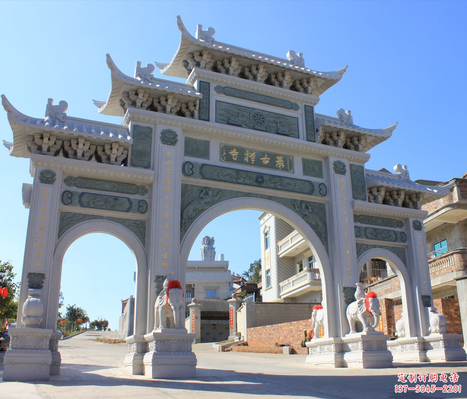 烟台个性石雕牌坊楼—唯美精致的装饰品