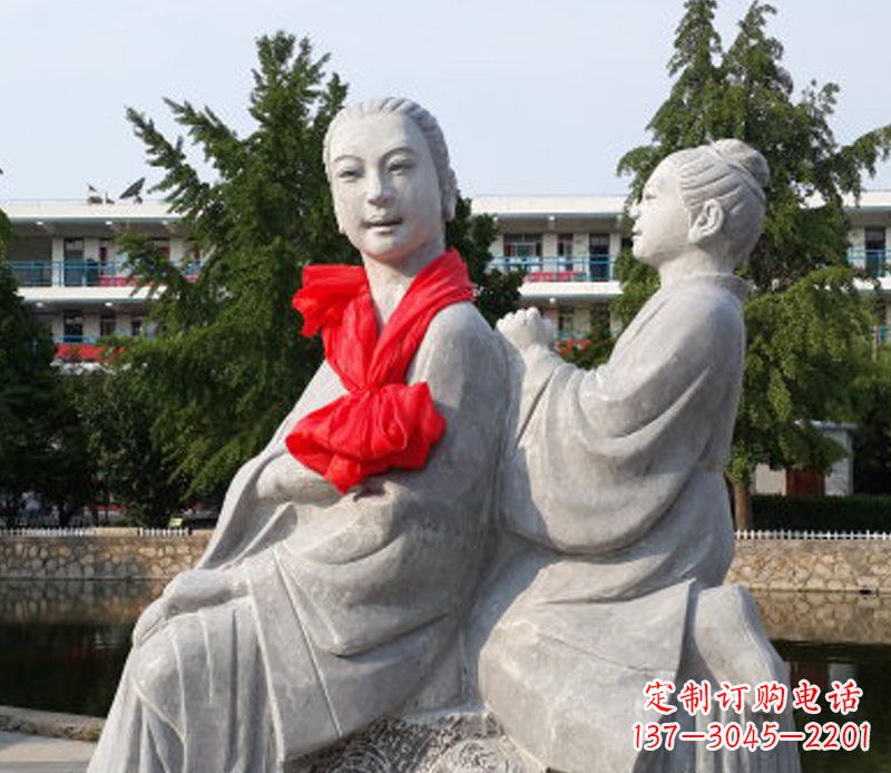 烟台爱与温柔——领雕”母亲”石雕景观装饰