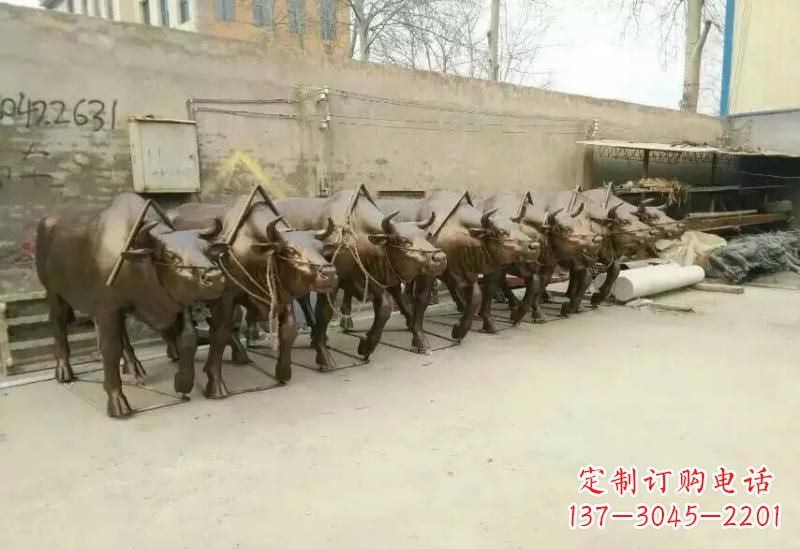 烟台艺术之作,牛雕塑