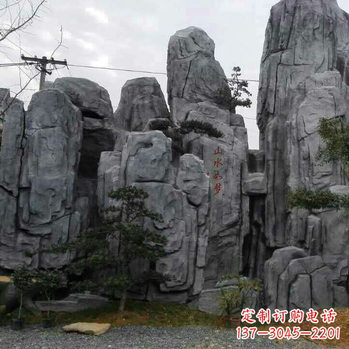 烟台公园GRC塑石假山塑石