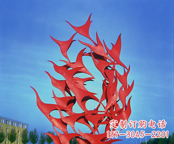 烟台立体不锈钢大雁雕塑