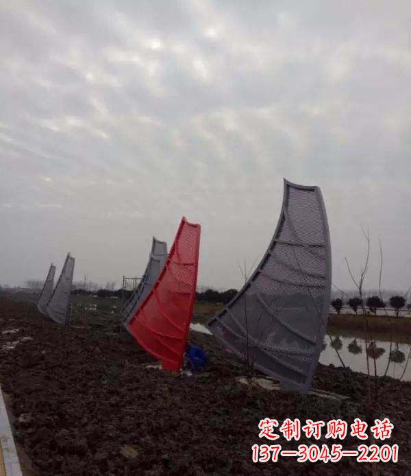 烟台不锈钢抽象帆船雕塑