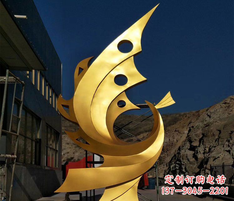 烟台精美不锈钢抽象凤凰景观雕塑