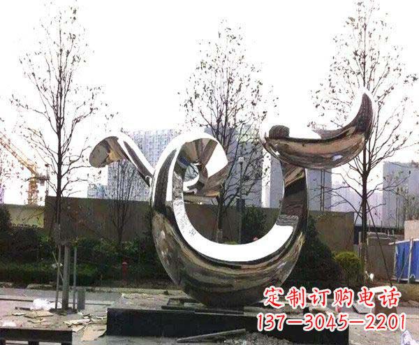 烟台新品发布不锈钢抽象鲸鱼雕塑