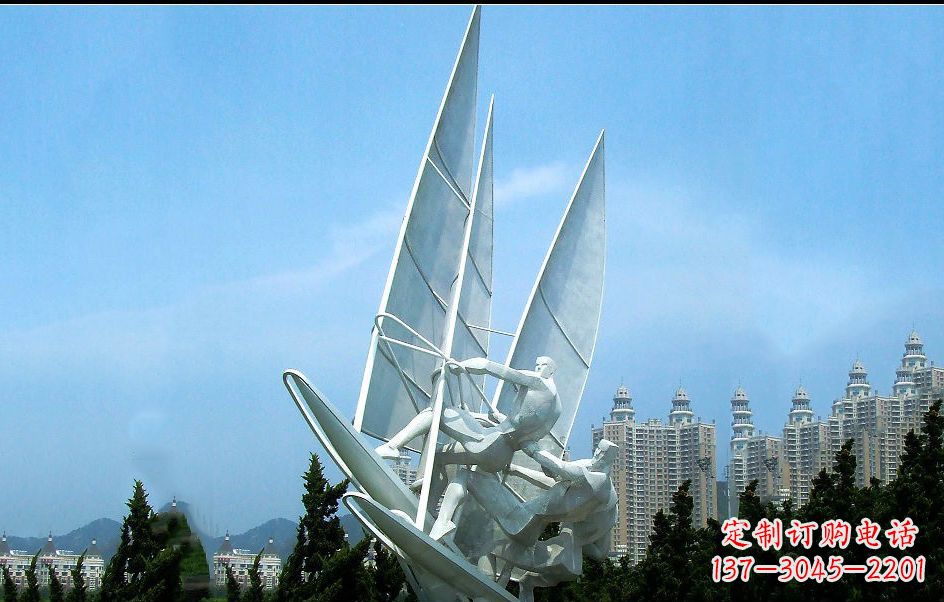 烟台不锈钢帆船比赛雕塑
