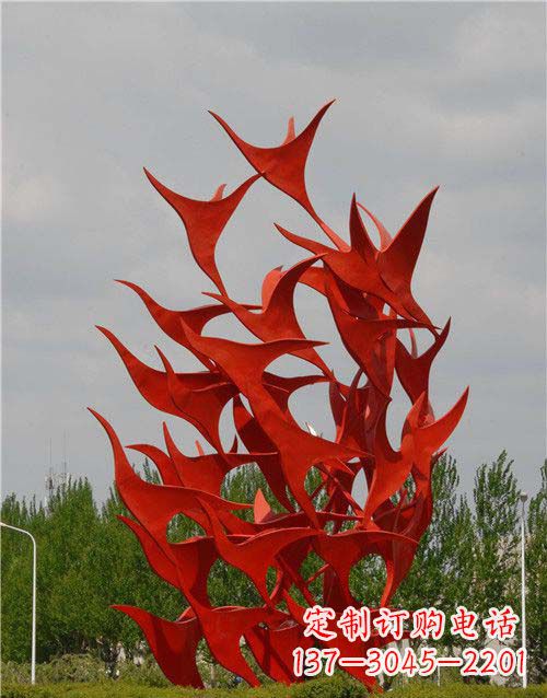 烟台不锈钢天鹅雕塑,唤醒公园景观