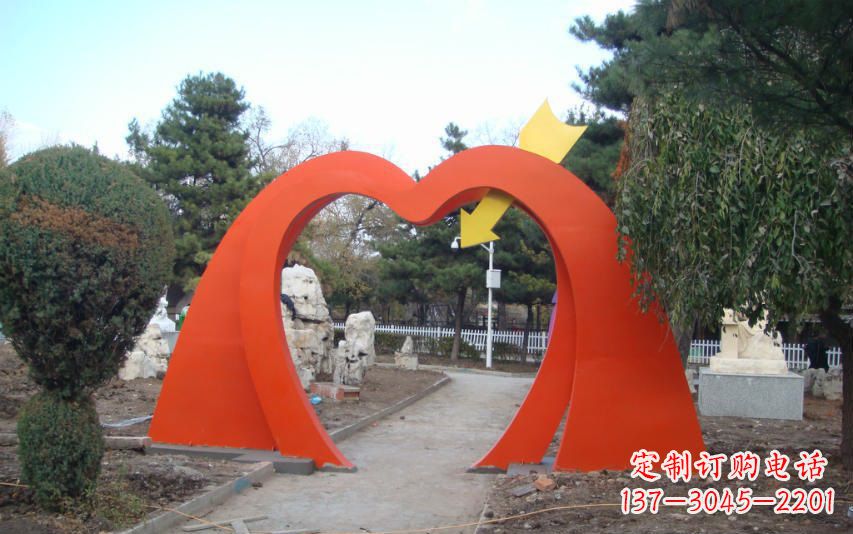 烟台高雅大气的不锈钢拱门雕塑