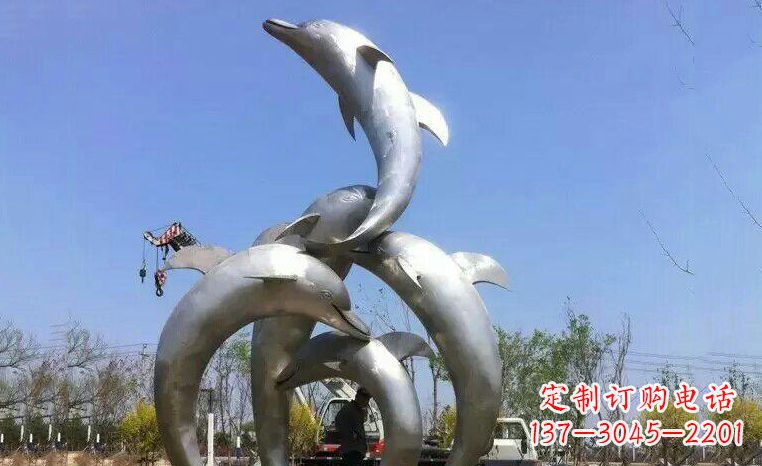 烟台品质精美的不锈钢海豚雕塑