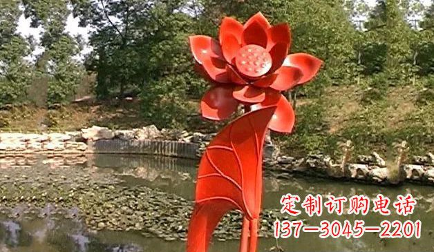 烟台精美不锈钢荷花雕塑
