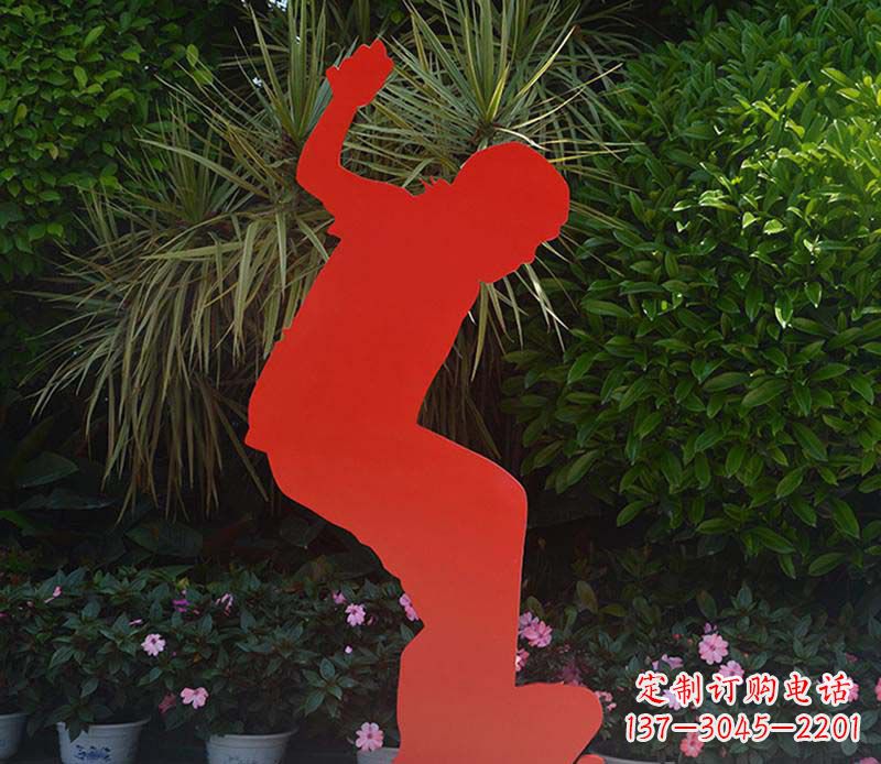 烟台不锈钢男孩滑板雕塑