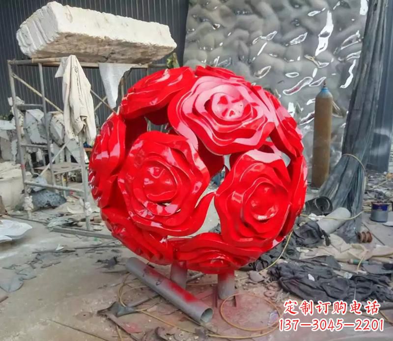 烟台优雅柔美的玫瑰雕塑