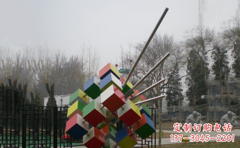 烟台不锈钢魔方雕塑,玩转您的公园