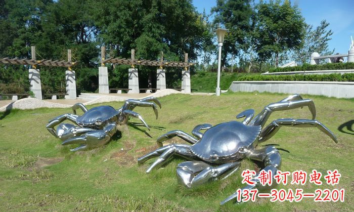 烟台产品名称精美铸造不锈钢螃蟹雕塑